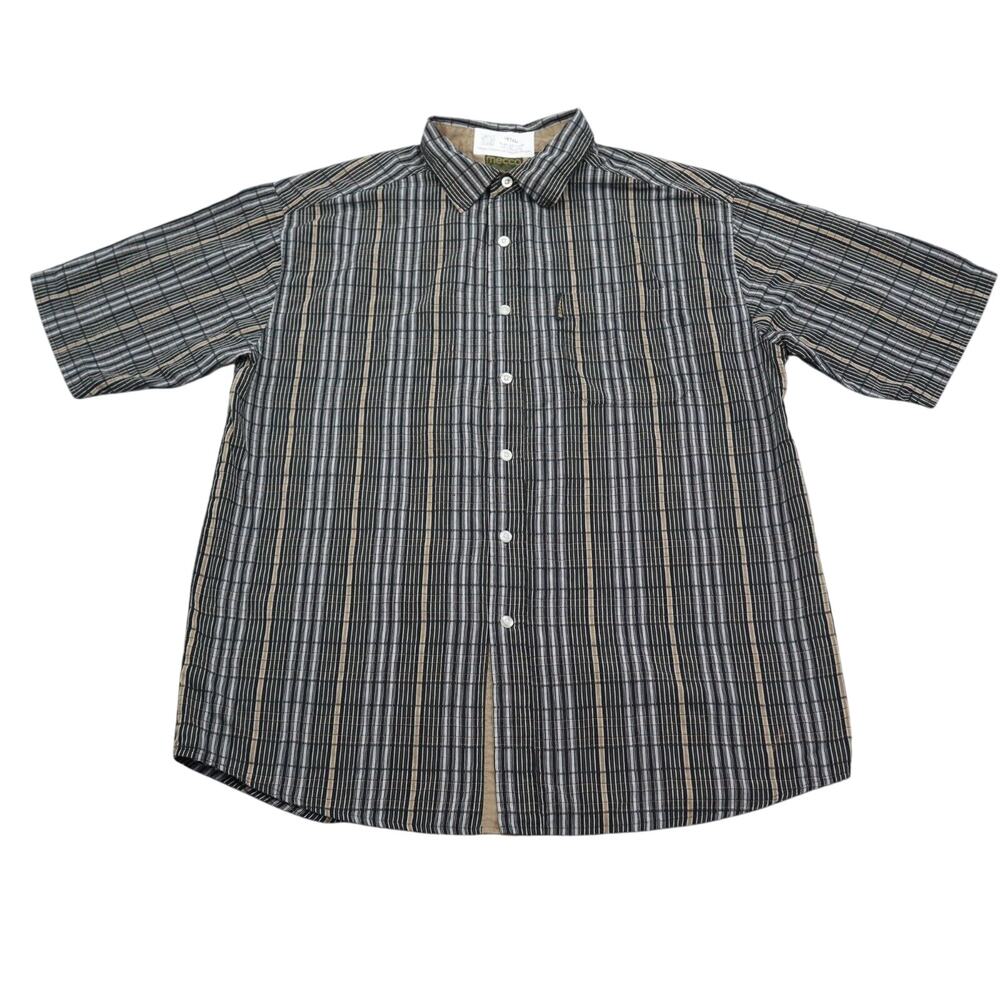 Mecca 1984 Shirt Mens XL Multicolor Button Up Short Sleeve Collared Top
